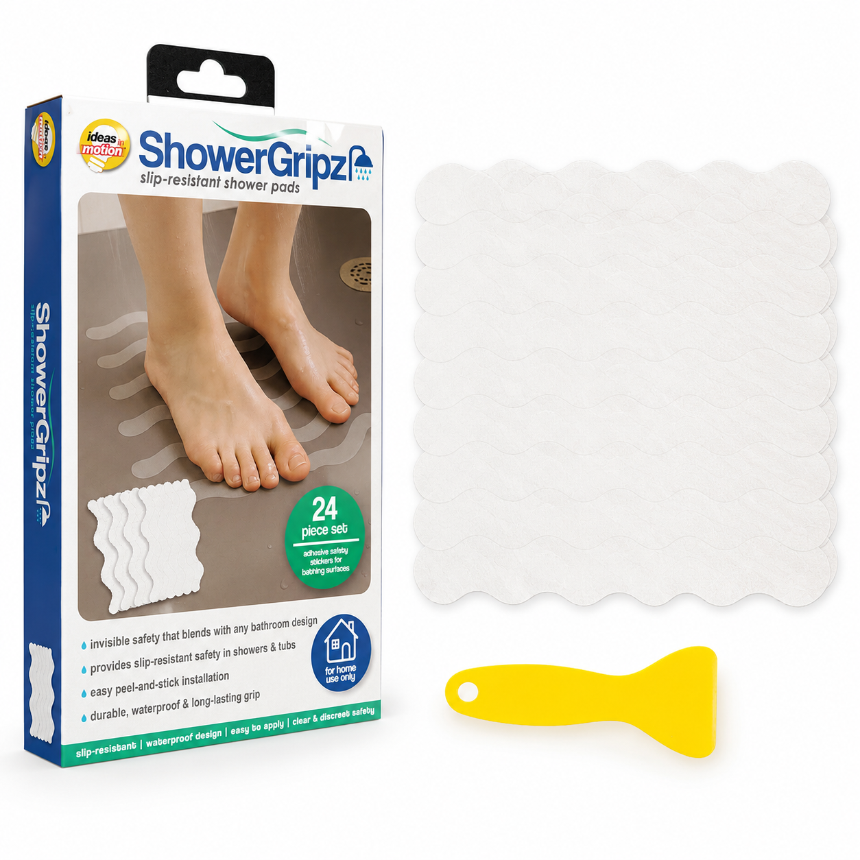 2 Cards Each - 24 Pcs Set Shower Gripz