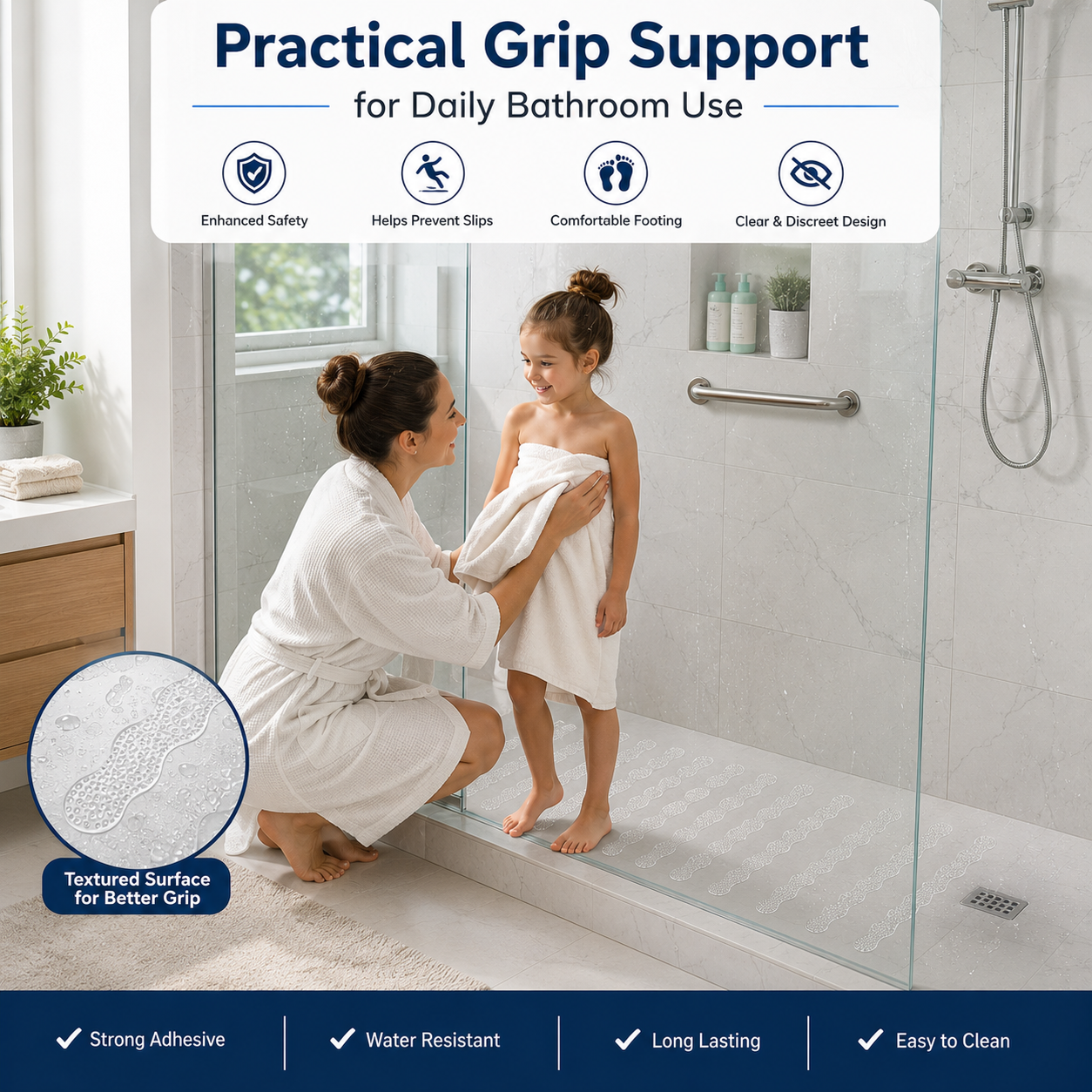 2 Cards Each - 24 Pcs Set Shower Gripz