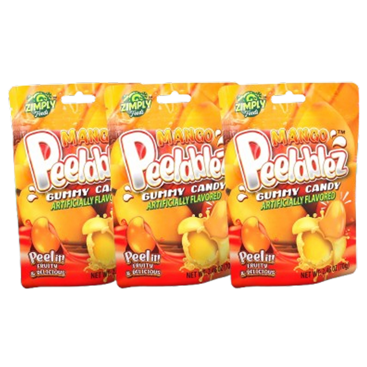 3 Pack Peelablez Candy Pouch - MANGO