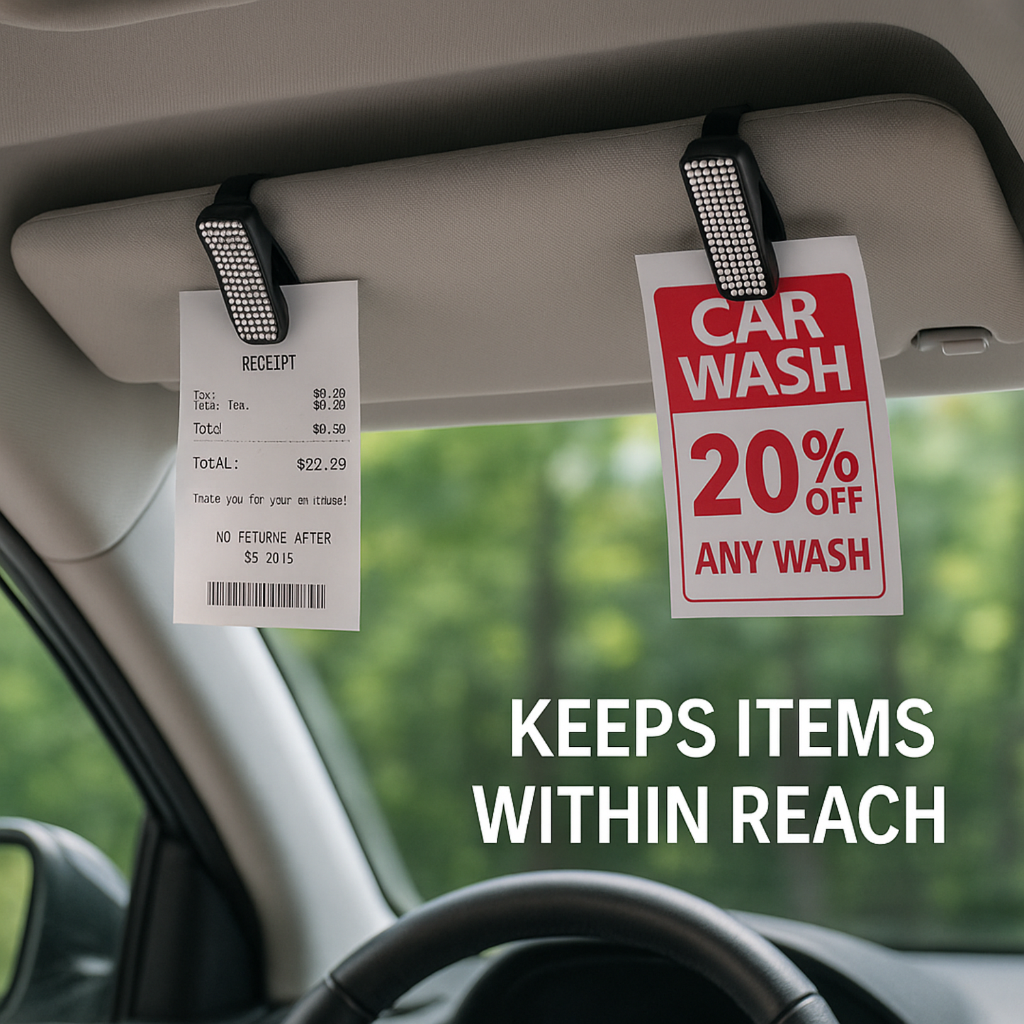 (2) Bling Visor Clip