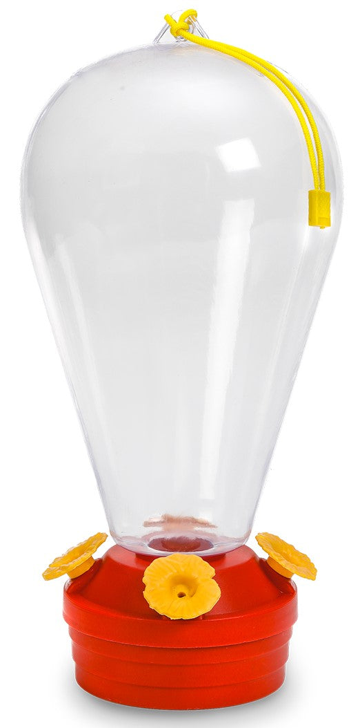 Glass Hummingbird Feeder – Attracts Birds with Nectar and Color