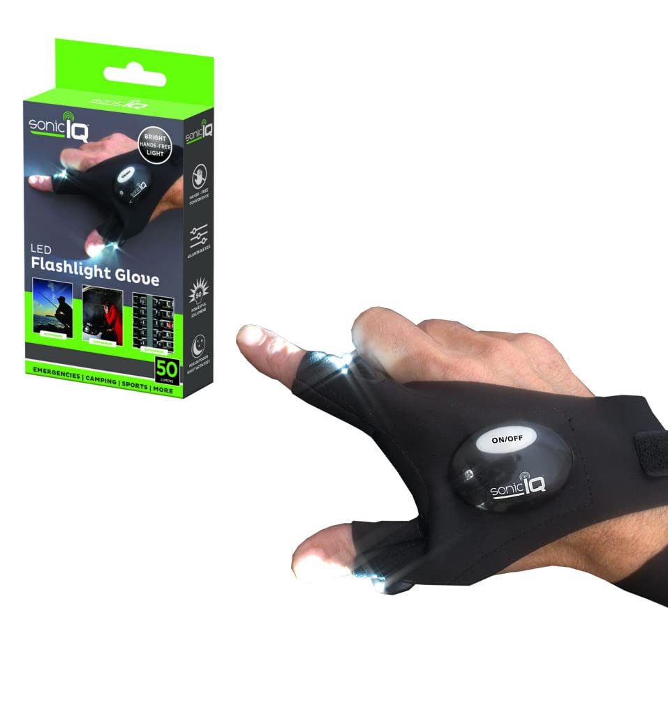 Bright LED Light Flashlight Glove for Safety and Visibility in Dark Areas