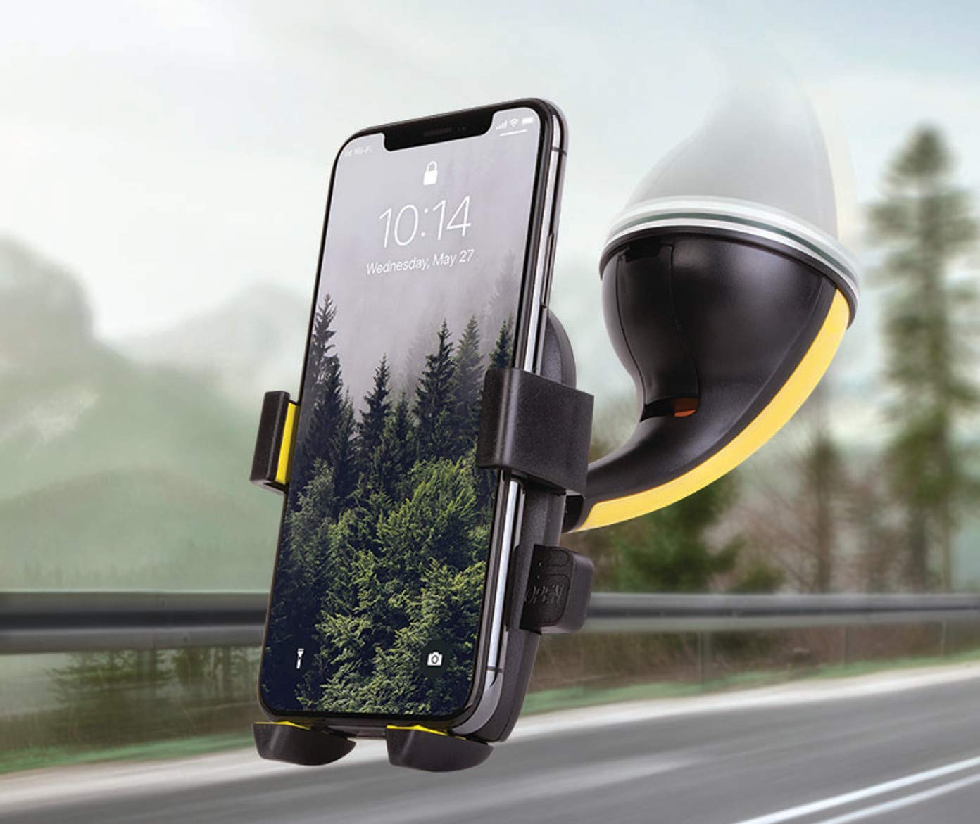 Windshield Suction Cup Phone Holder for Car for Up to 3 Inches Smartphone Wide