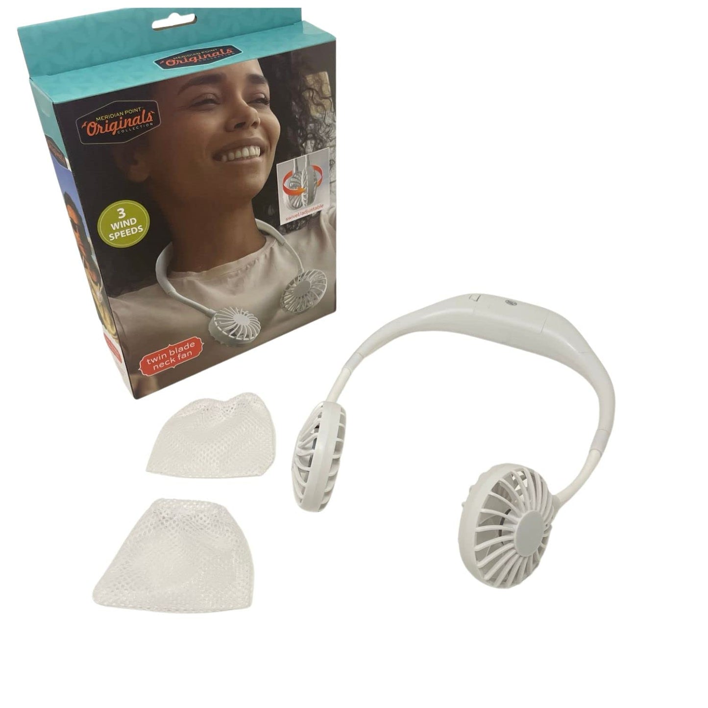 Personal Fans For Your Neck, Neck Fans For Women, Men and Kids. Twin Blade Cooling Neck Fan