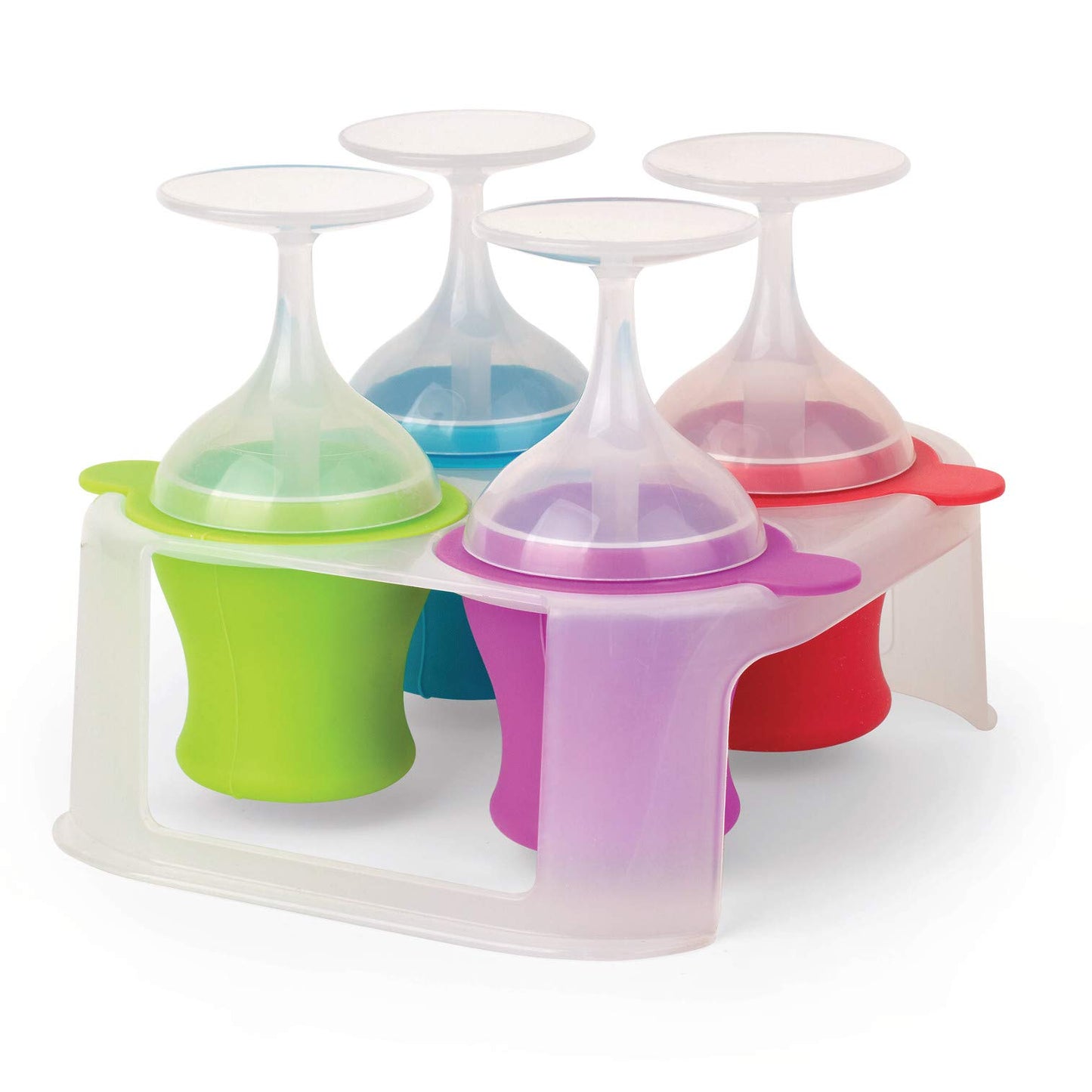 Popsicle Molds Silicone 4 Piece Set for Your Kids - BPA Free Popsicle Maker Mold Easy to Use and Clean