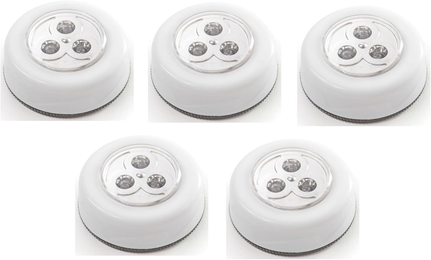 5 Pack LED Wireless Night Light Stick Tap Touch Lamps Stick on Cordless Push Lights for Cabinets, Counters, Garages