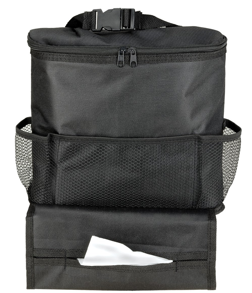 Backseat Cooler Organizer with Tissue Holder and Universal Fit Clip