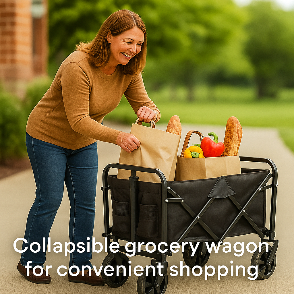 Heavy-Duty Folding Wagon – Collapsible Design with All-Terrain Wheels