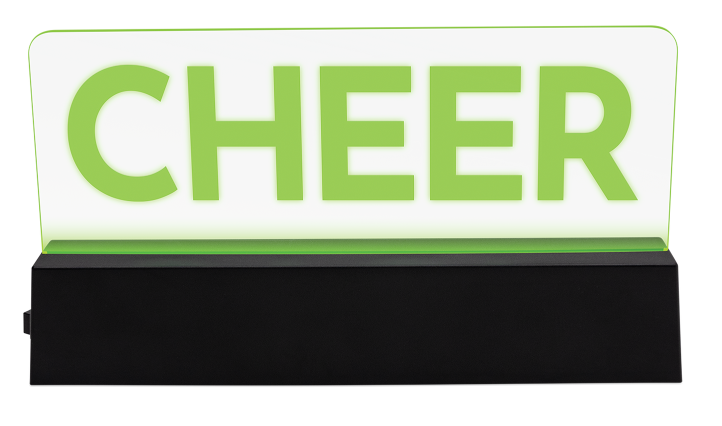 Light Up Sign - Cheer Soft Glowing Decor for Bedrooms, Parties & Gifts