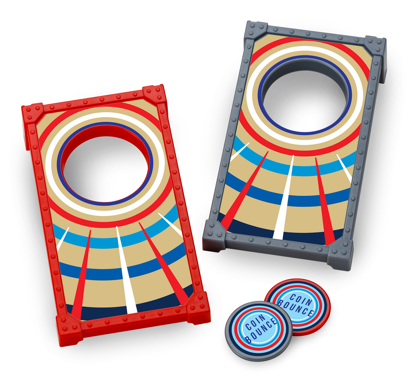 Coin Bounce Game - Mini Classic Party Game for Adults & Kids, Fun Travel Game for Two Players, Stack & Play Different Ways, Perfect for Friends & Family