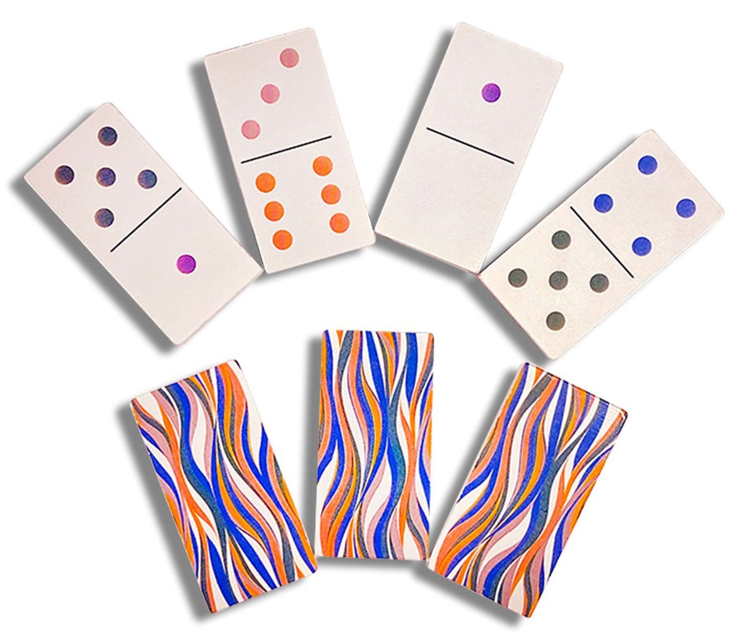 Classic Colorful Wooden Dominoes Set Premium Painted Wood Board Game for 2 to 5 Players Perfect Kids Party Game & Family Activity