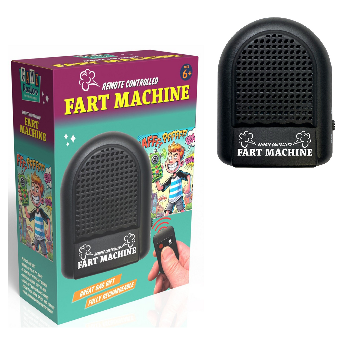 Remote Controlled Fart Machine – USB Rechargeable | 15 Funny Sounds | Hilarious Prank Gift