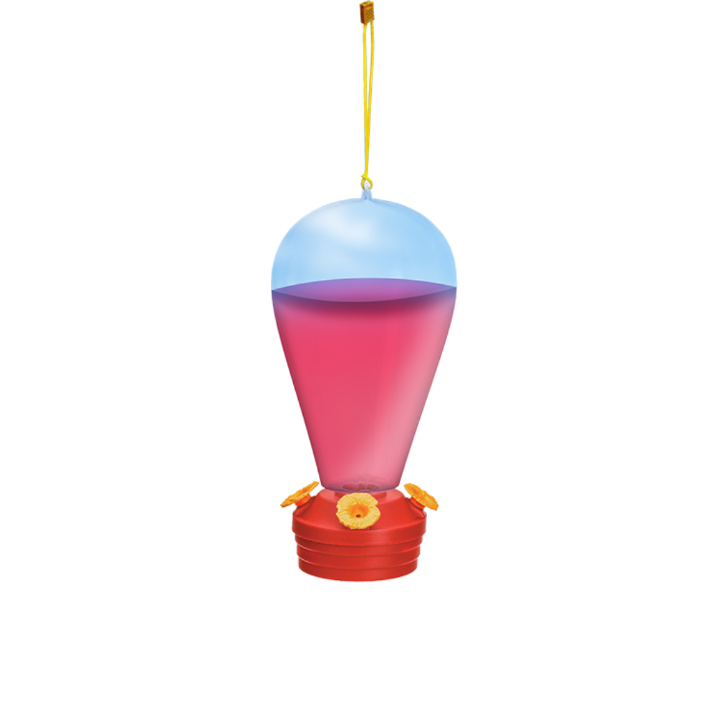 Glass Hummingbird Feeder – Attracts Birds with Nectar and Color