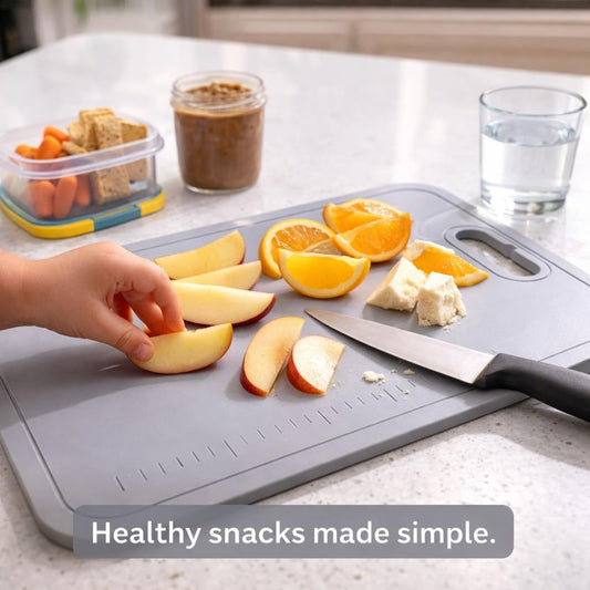 Flexible Cutting Mat BPA-Free Plastic Board Handle Slot Small Kitchen