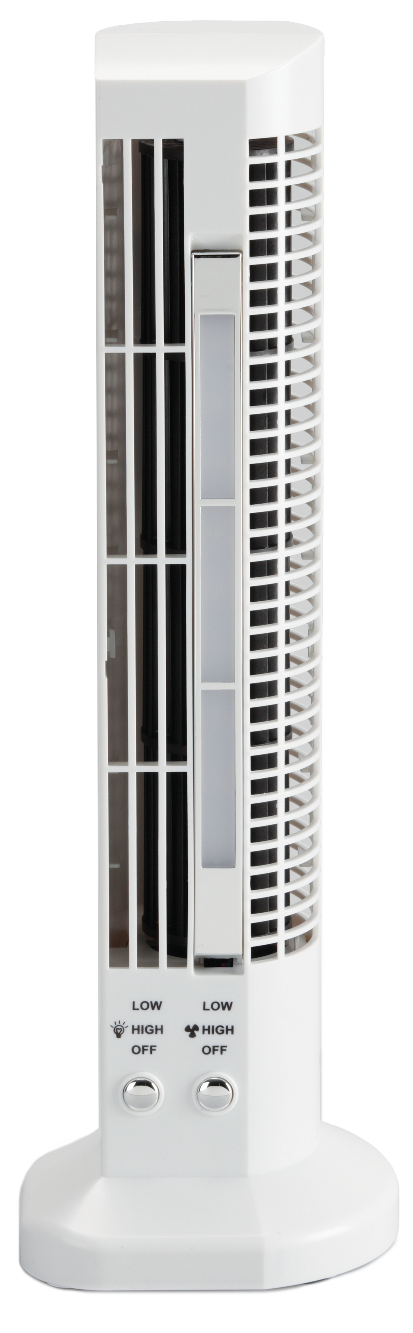 USB Tower Fan with Adjustable LED Light – Dual Fan Speeds for Bedroom, Office