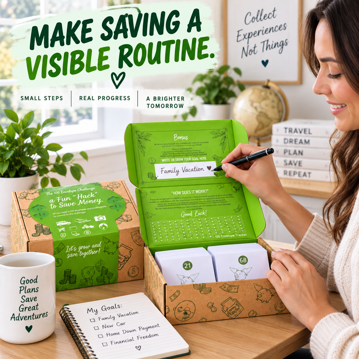 100 Envelope Money Savings Challenge Box