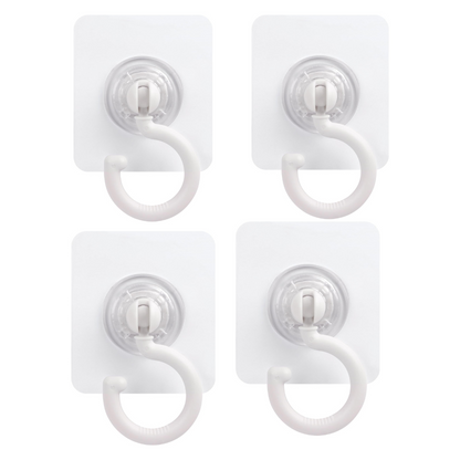 4 Pack Swivel Self Stick Hooks – Rotating Hooks for Any Smooth Surface