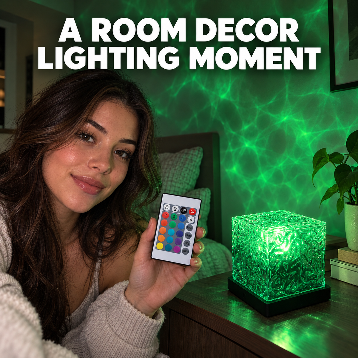 Aurora Northern Lights Projector with Remote Control USB Rechargeable for Bedroom and Dorm Decor