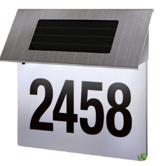 Light Up House Numbers – Solar Address Sign for Houses and Homes, LED House Number Sign, Includes Stick-On Address Numbers & Alphabets, Auto On/Off