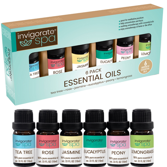 6-Pack Essential Oil Set Diffuser Oils Variety 6x10ml Home Office Aromas