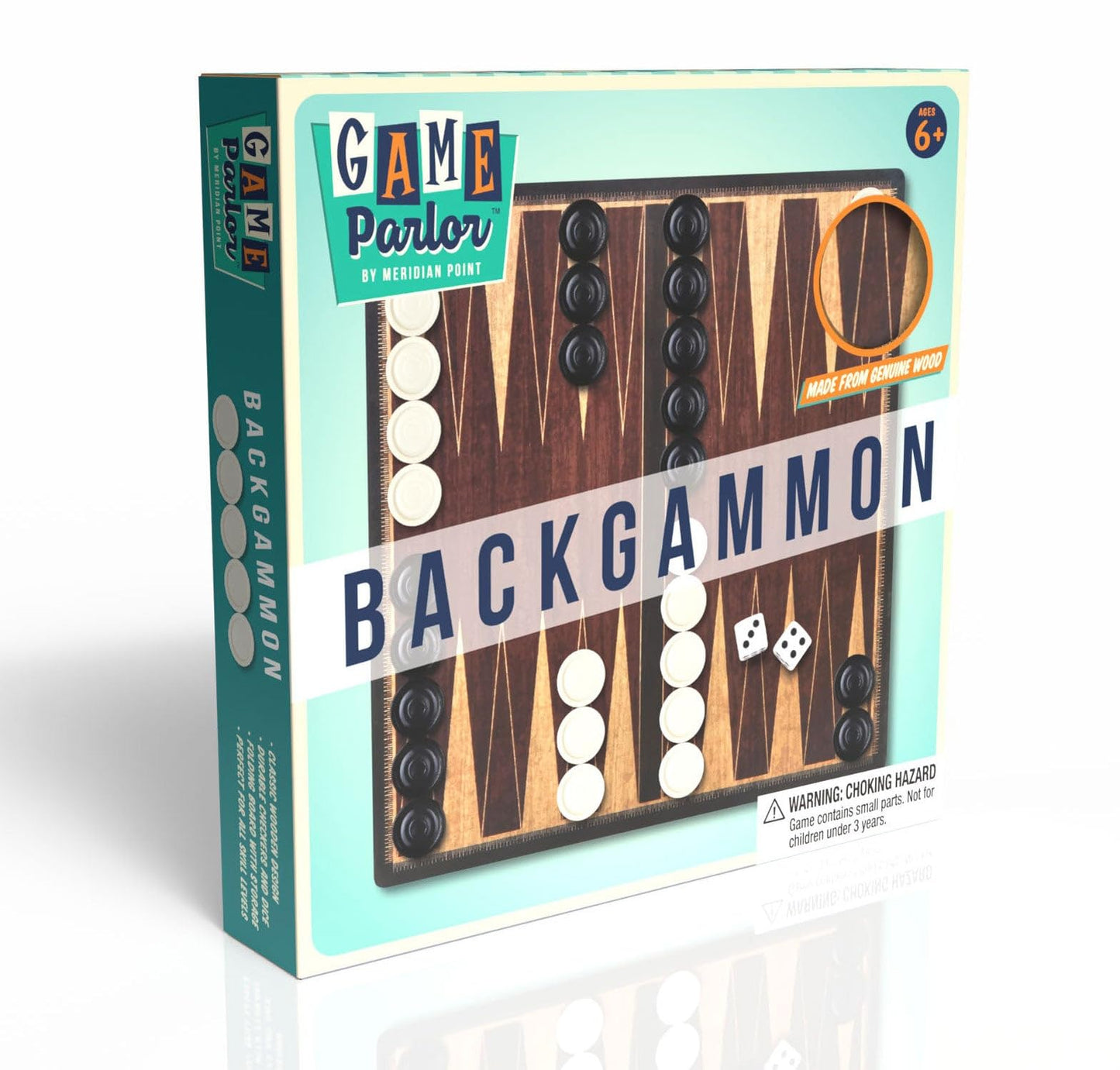 Wooden Desktop Backgammon Game