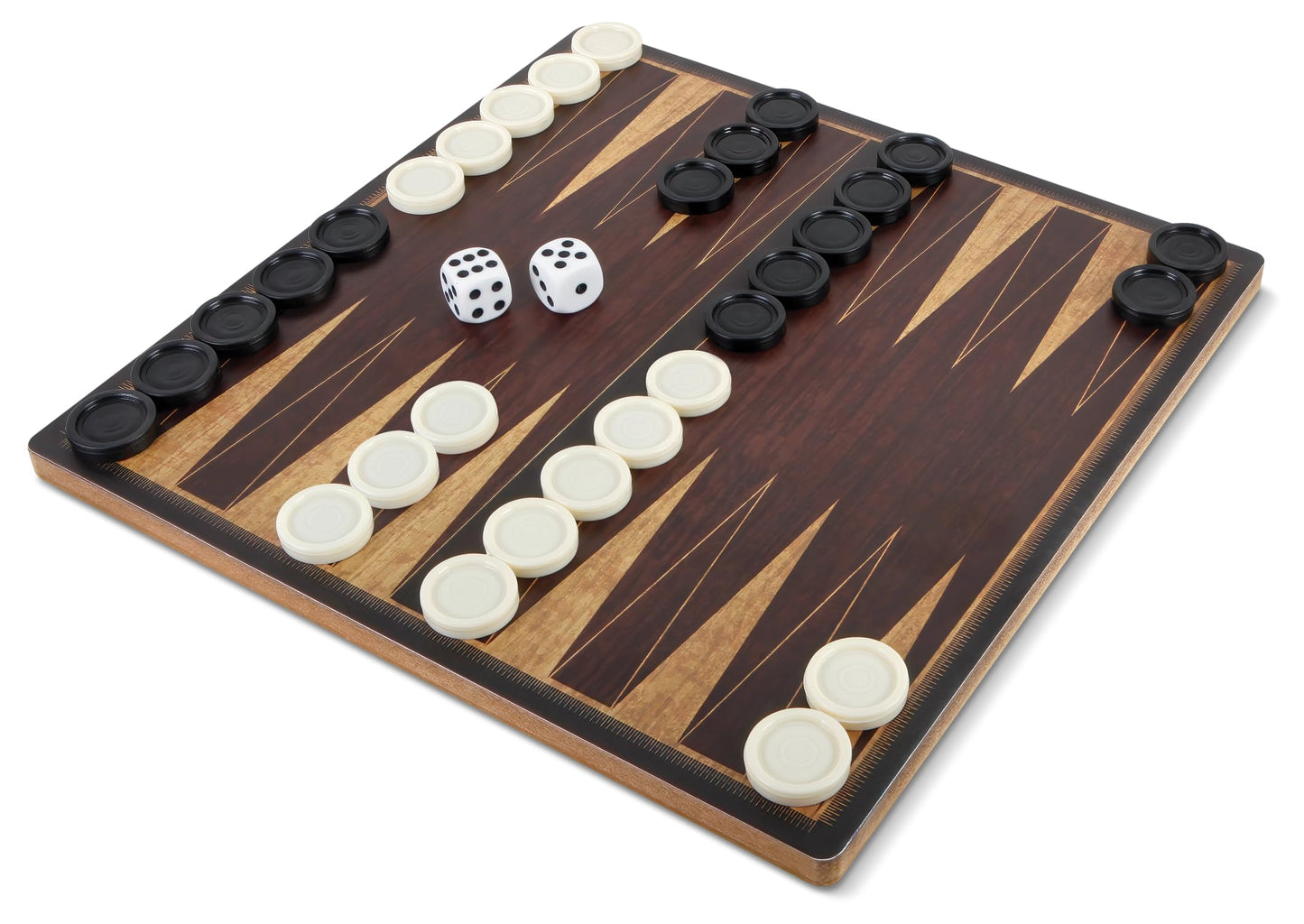 Wooden Desktop Backgammon Game