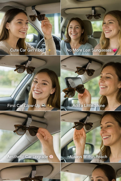 (2) Bling Visor Clip