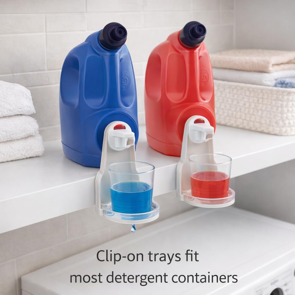 2 Pack Laundry Detergent Cup Holder Catch Tray