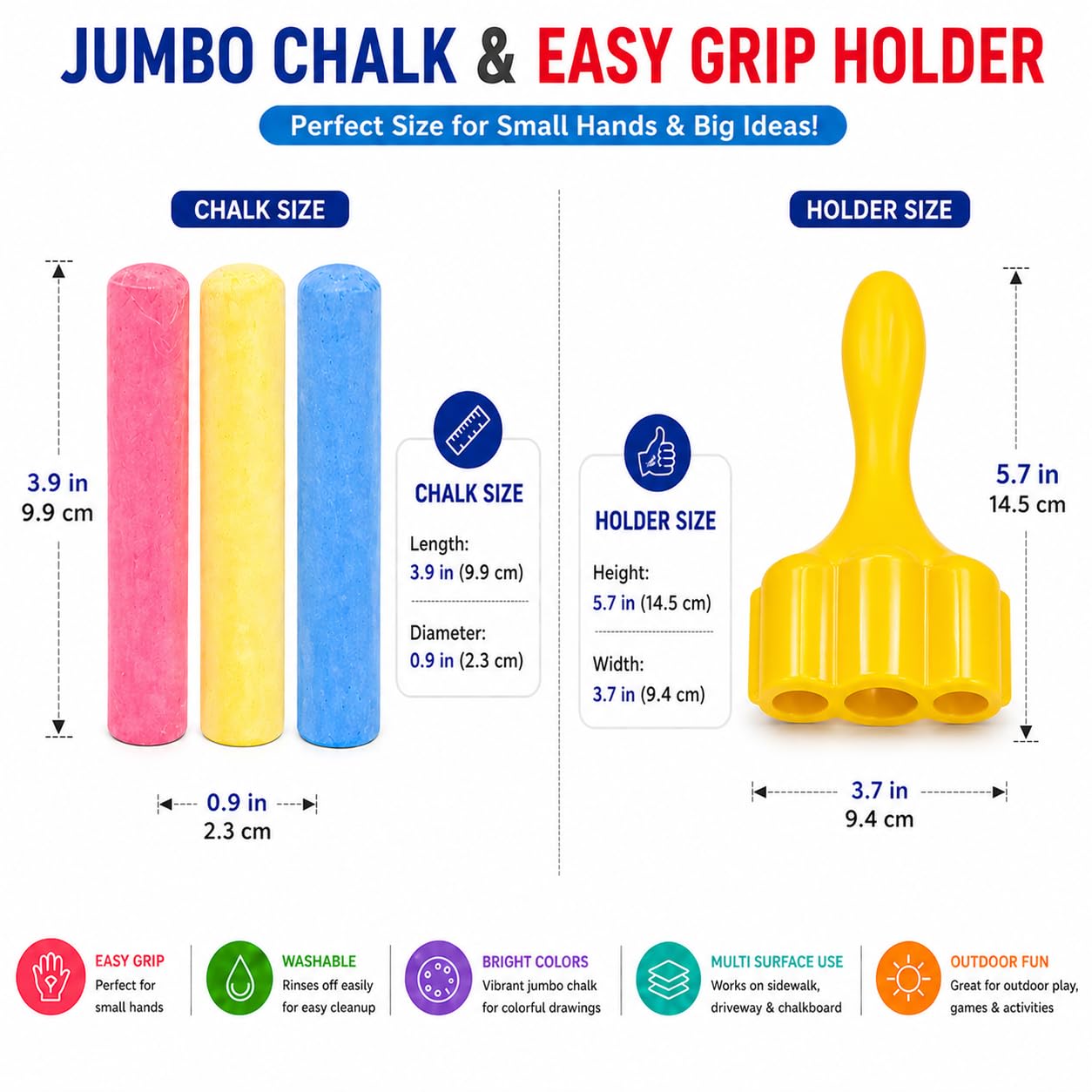 4 PIECE SIDEWALK CHALK SET