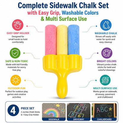 4 PIECE SIDEWALK CHALK SET