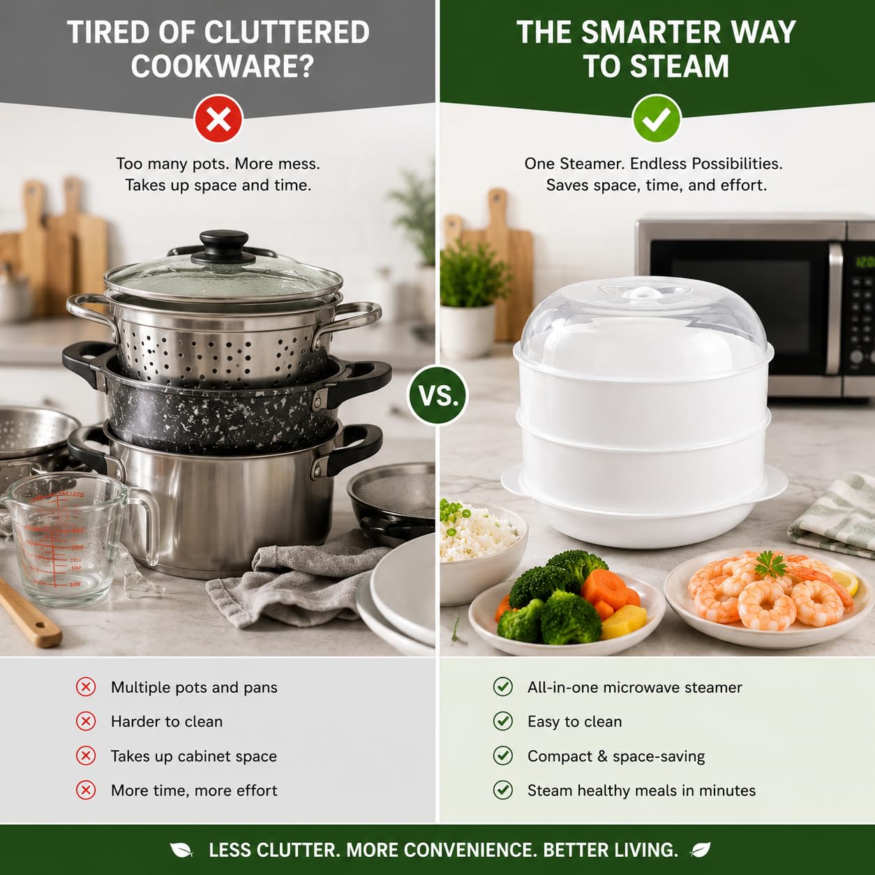 2 Tier Microwave Steamer