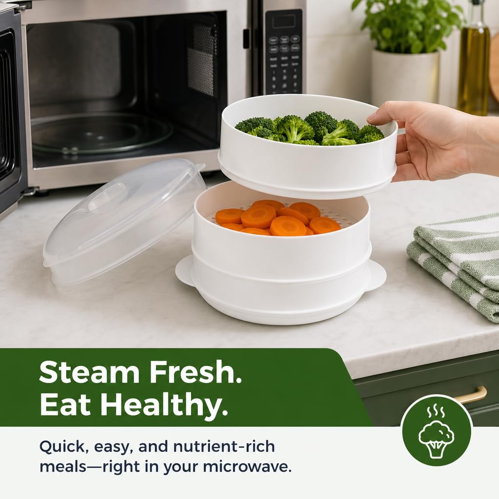 2 Tier Microwave Steamer