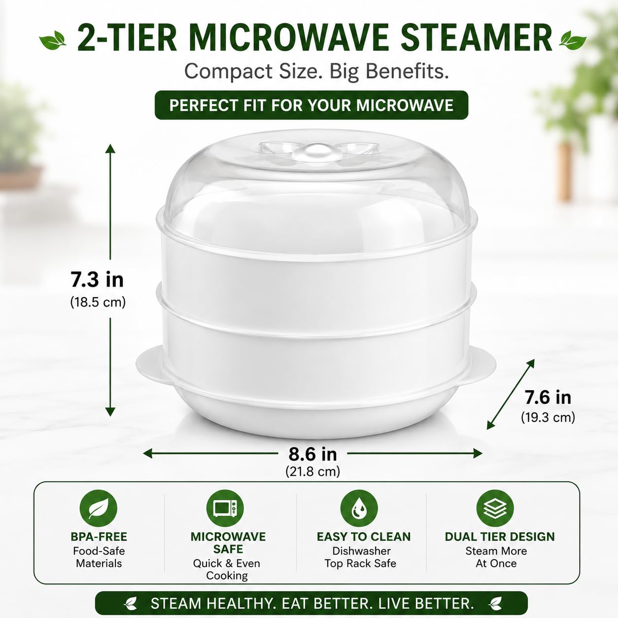 2 Tier Microwave Steamer