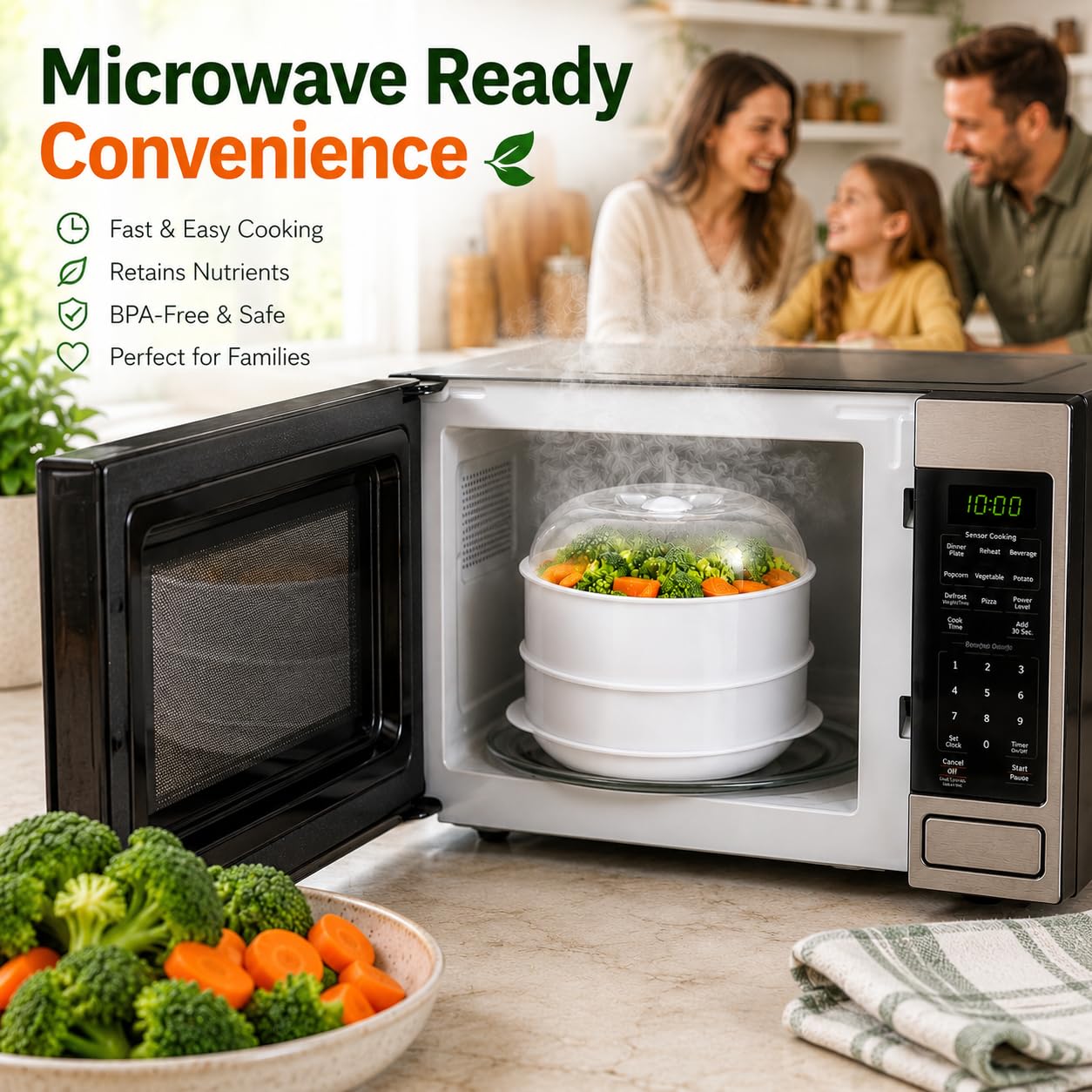 2 Tier Microwave Steamer