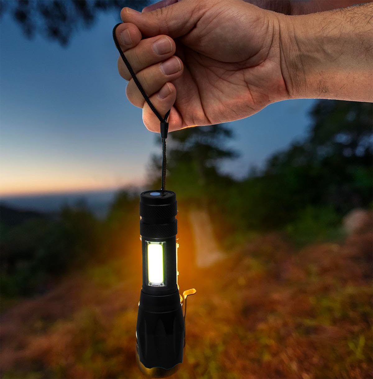 Quad Mode USB Rechargeable Flashlight