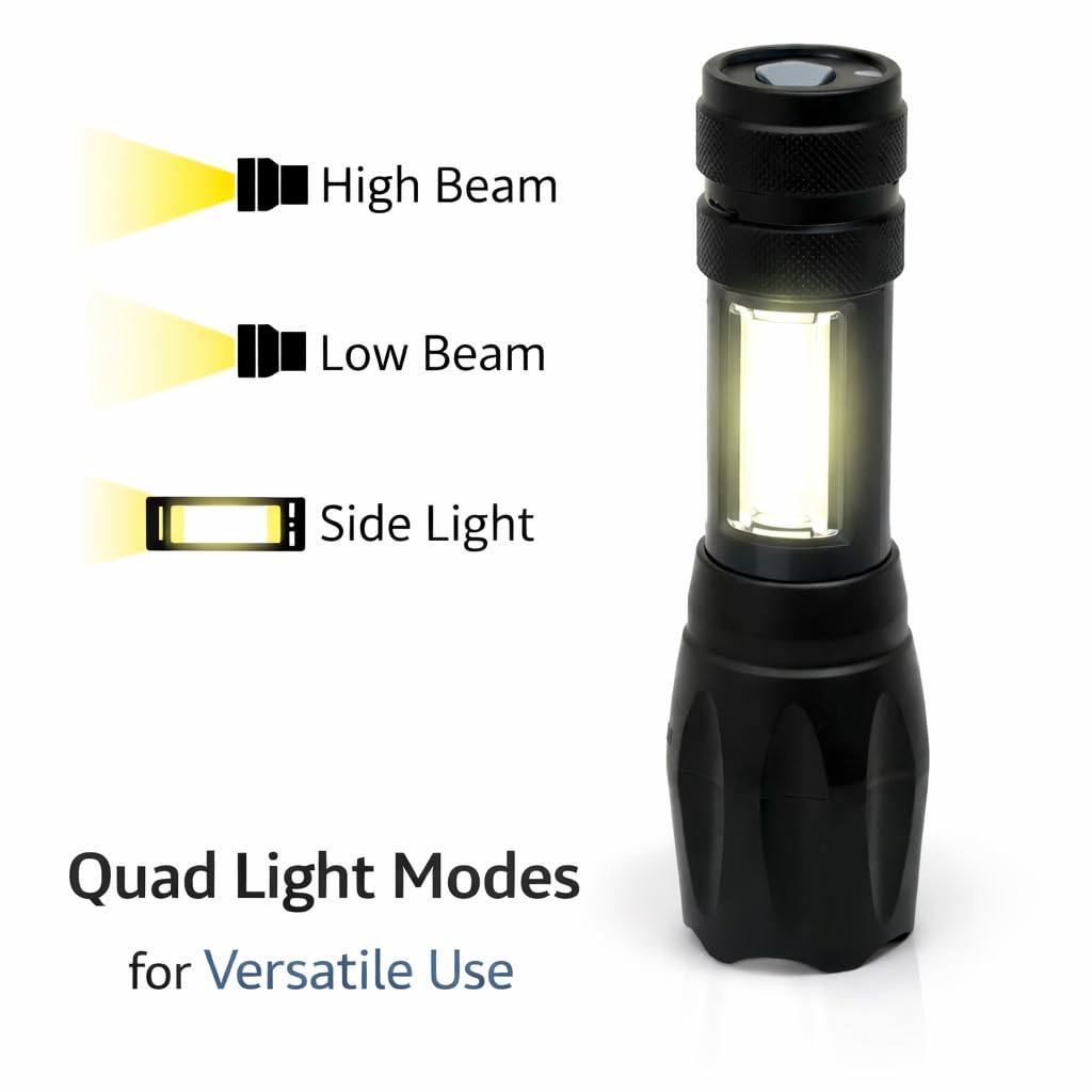 Quad Mode USB Rechargeable Flashlight