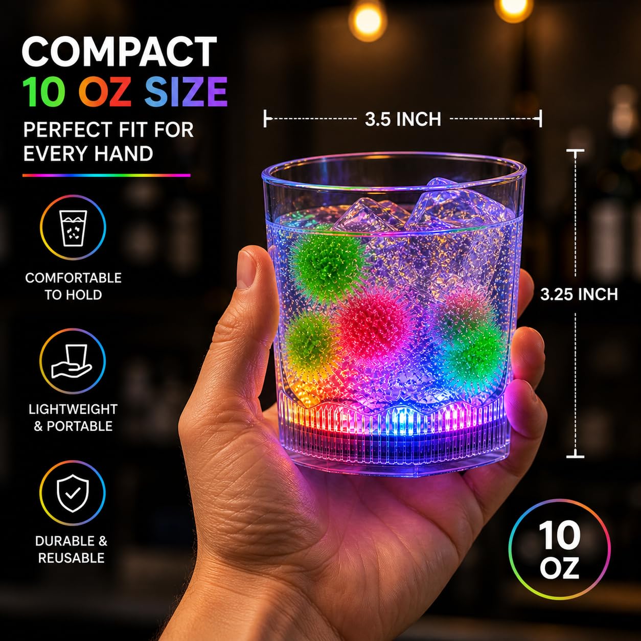2 Pcs Set 10.0 Fl Oz. Light Up Tumbler