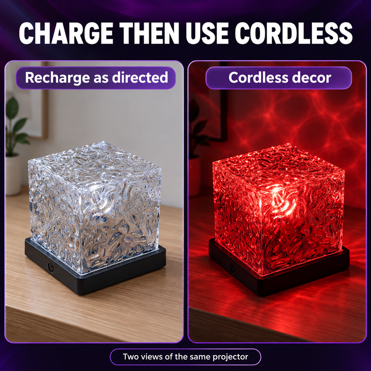 Aurora Northern Lights Projector with Remote Control USB Rechargeable for Bedroom and Dorm Decor