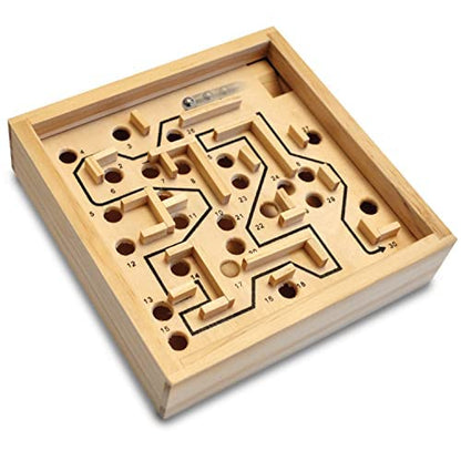 Wooden Labyrinth Board Game - Perfect for A Long Car Ride