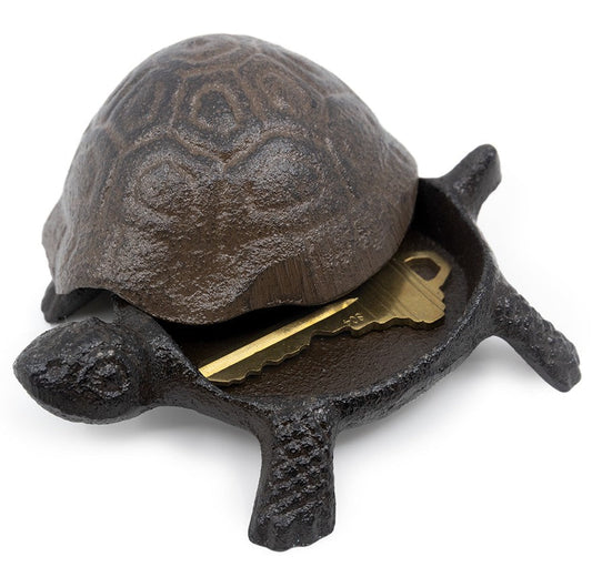 Cast Iron Turtle Key Holder – Hidden Outdoor Spare Key Storage