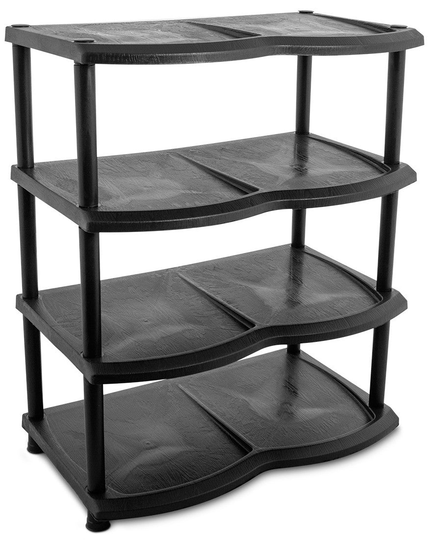 4 Tier Shoe Rack Plastic Storage Shelf Free Standing Organizer Closet Entryway