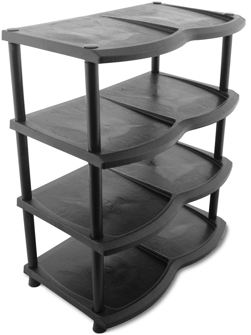 4 Tier Shoe Rack Plastic Storage Shelf Free Standing Organizer Closet Entryway