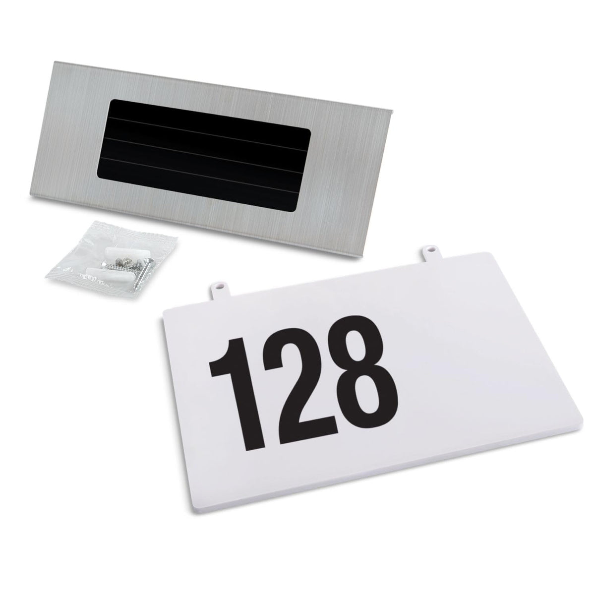 Light Up House Numbers â€“ Solar Address Sign for Houses and Homes, LED House Number Sign, Includes Stick-On Address Numbers & Alphabets, Auto On/Off