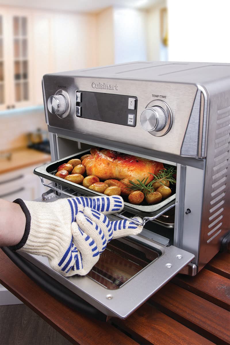 Oven Gloves with Fingers - Hot Gloves for Cooking Protects Your Hand from Flames