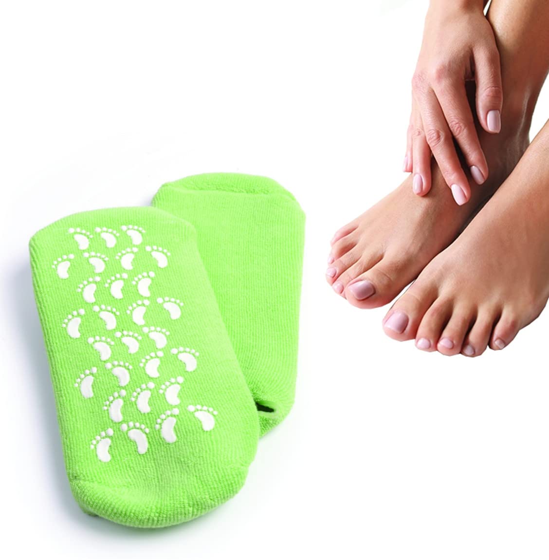 Scented Silicone Gel Lined Moisturizer Socks Men and Women for Dry Cracked Feet