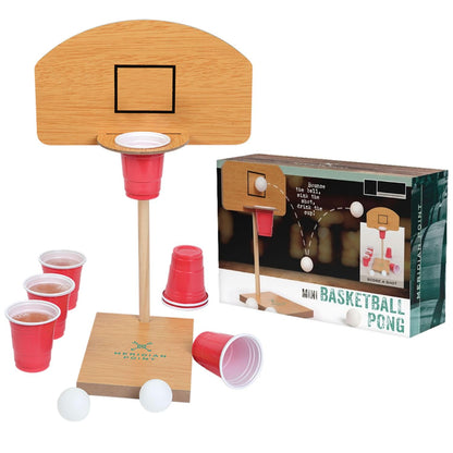 Mini Tabletop Basketball Pong Game Set Desktop Basketball Pong Includes 6 Mini Red Cups