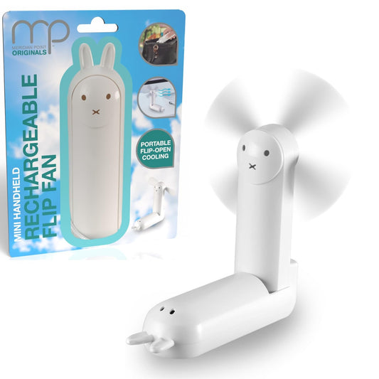 Mini Handheld Flip Fan â€“ Portable Rechargeable Cooling with 3 Speeds
