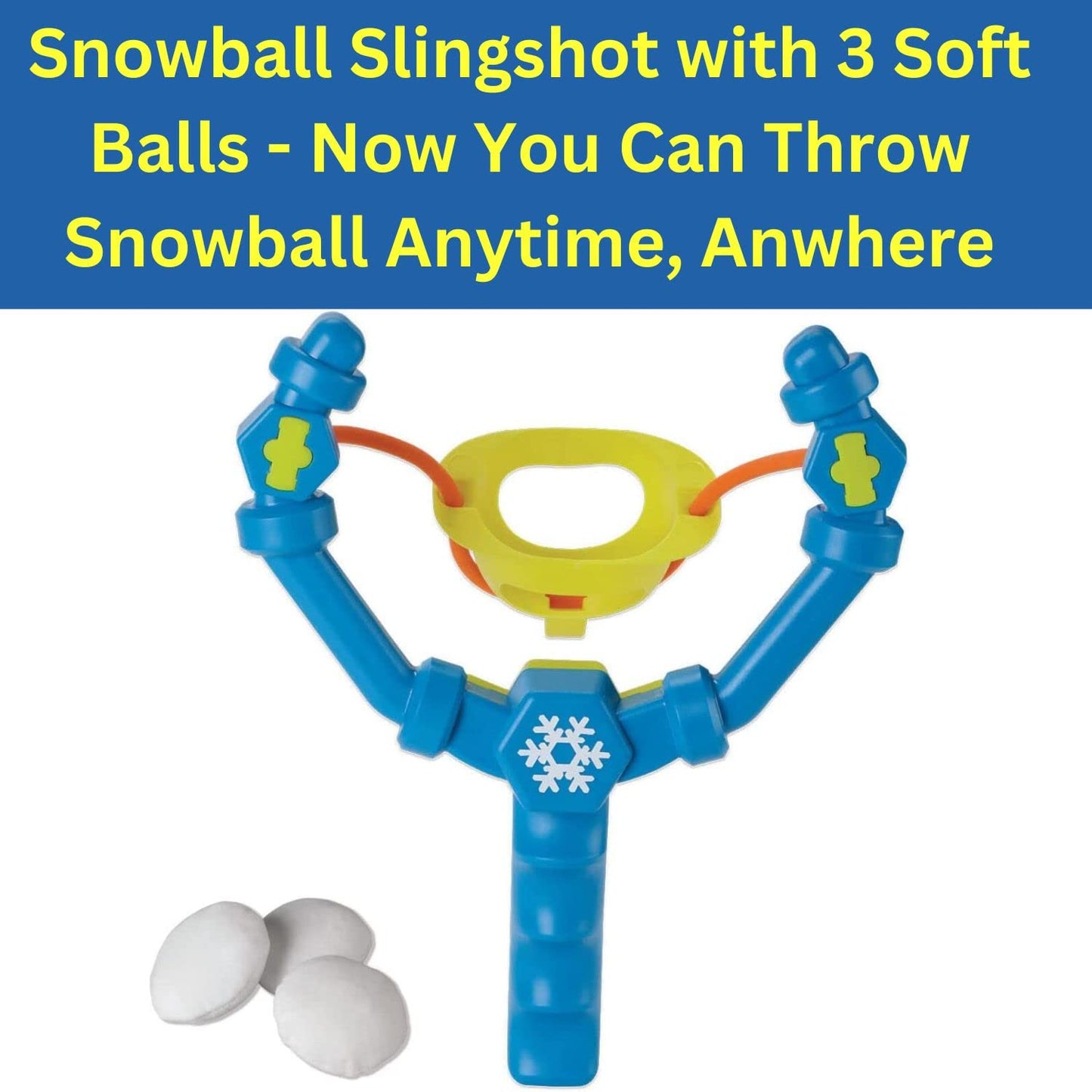 Indoor Snowball Slingshot Indoor - Sling Shot for Kids - Boy Gifts Slingshot Toy with 3 Plush Soft Fake Snow Balls