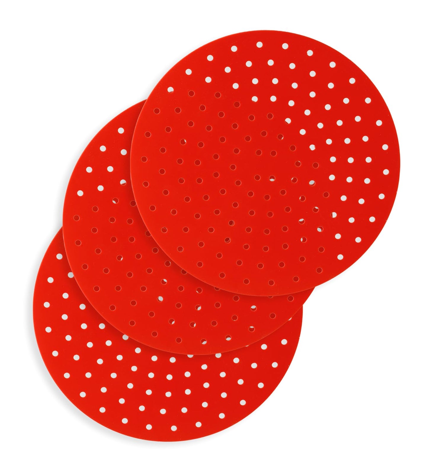 3-Pack Reusable Silicone Air Fryer Liners â€“ Non-Stick, Round Mats