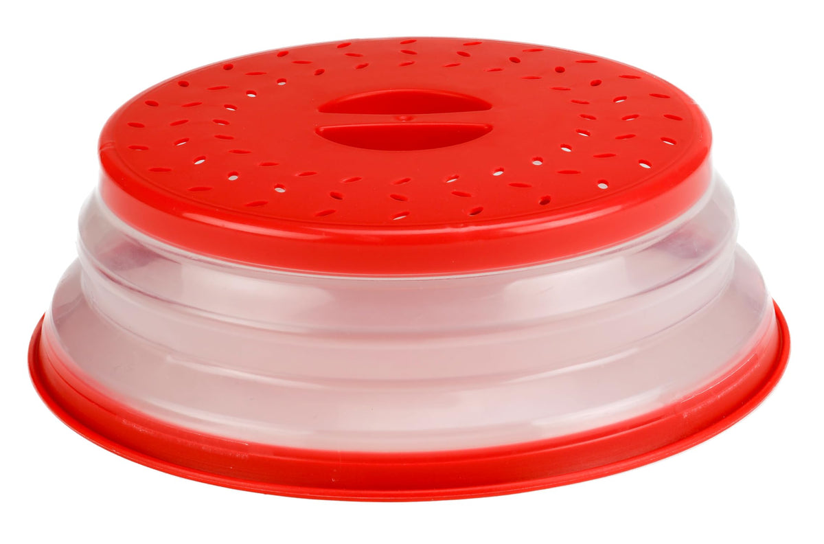 Microwave Splatter Cover with Handle â€“ BPA-Free, Dishwasher Safe, Multi-Level Adjustable Lid & Colander â€“ Protects Against Splatter, Fits Most Plates & Bowls